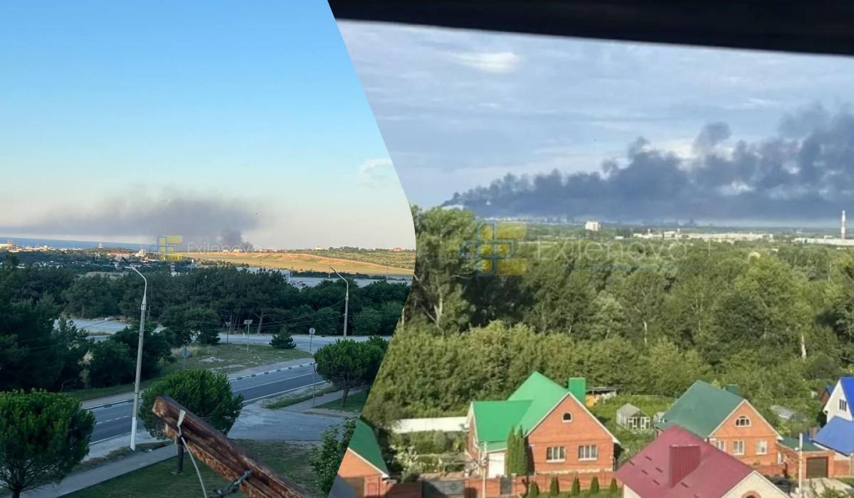 Стовпи диму, що піднімаються над НПЗ «Газпромнефтехім Салават» у Салаваті після нічної атаки дронів