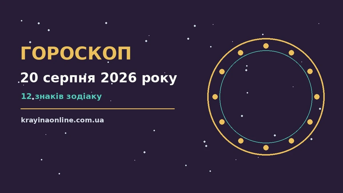 Зоряне небо над робочим столом із нотатником і чашкою чаю — гороскоп на 20 серпня 2026 року