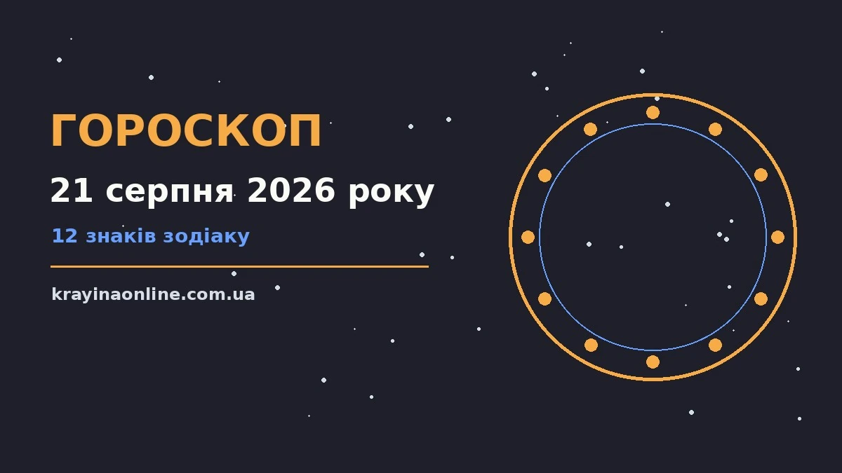 Гороскоп на 21 серпня 2026 року: справи й почуття цього дня для планів і важливих справ