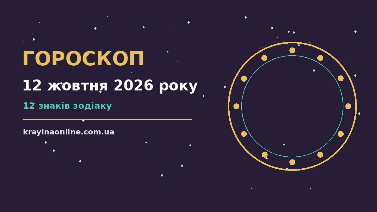 Гороскоп на 12 жовтня 2026 року: справи, кохання і спокійний темп дня для родини