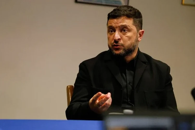 Володимир Зеленський під час інтерв'ю британському журналісту Пірсу Моргану